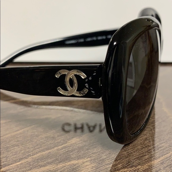 CHANEL CC Logo Polarized Sunglasses 5183 Black - Picture 2 of 15